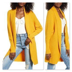 NEW Leith Dolman Sleeve Cardigan sz XS in Yellow